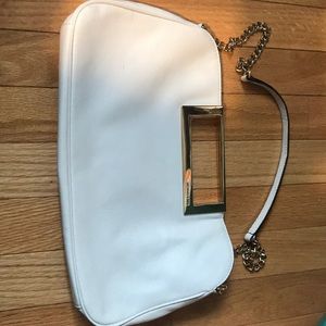 Michael kors leather clutch with strap